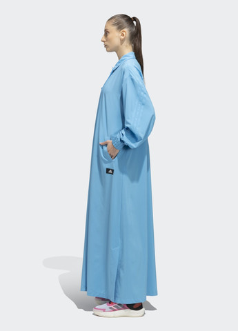 Синяя демисезонная пальто future icons 3-stripes extra long adidas