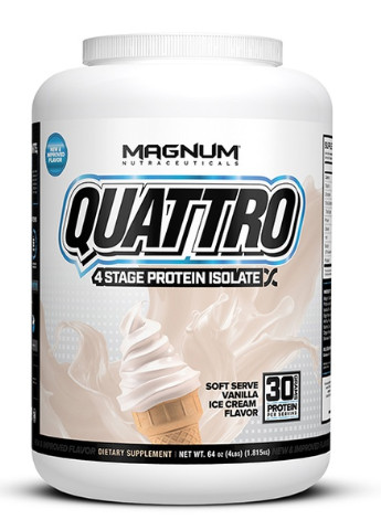 Quattro 1820 g /50 servings/ Vanilla Ice Cream Magnum Nutraceuticals (256723573)