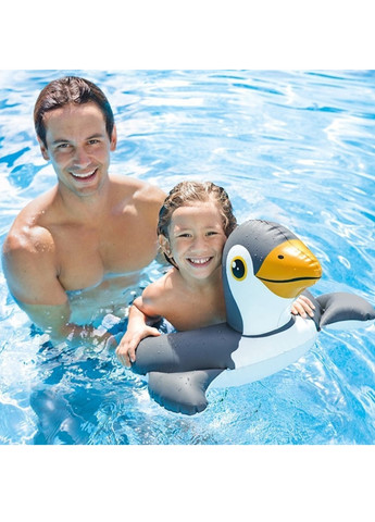 Надувний пляжний дитячий одномісний безрозмірний круг для дітей 3-6 років 64 х 64 см (474515-Prob) Пінгвін Unbranded (258630799)