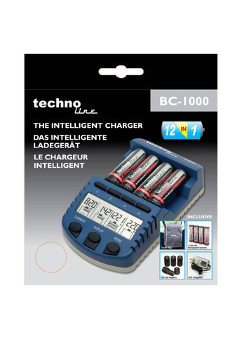 Зарядний пристрій BC1000 SET + акумулятори (BC1000) Technoline (257495191)