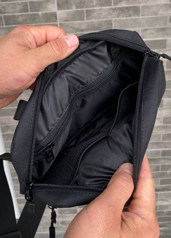 Чорна сумка бананка на пояс на груди Saturn No Brand (265399755)
