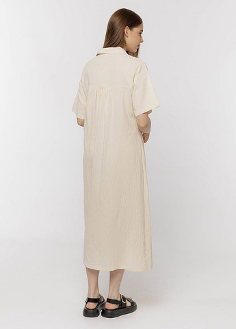 Молочное женское длинное платье цвет молочный цб-00216894 Classic Fashion