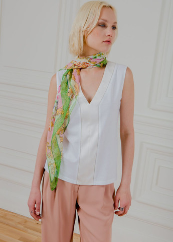 Белая летняя блуза с цепочкой элайза Dolcedonna
