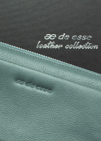 Кошелек-клатч женский кожаный LC14238-GD110 с ручкой бирюзовый De Esse (256675964)
