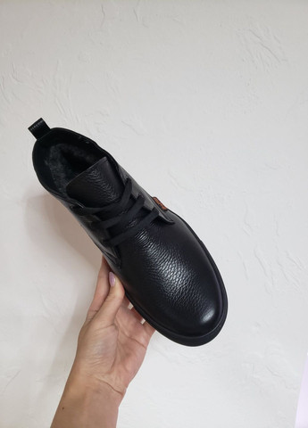 Черные зимние ботинки зимние кожаные Braxton