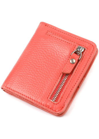 Маленький жіночий гаманець із натуральної шкіри флотар 21794 Кораловий Canpellini (259874035)