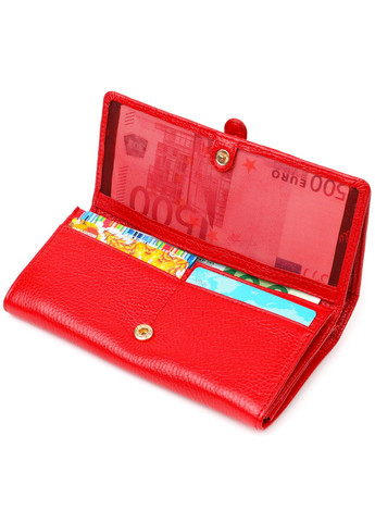 Яркий женский кошелек с большим количеством отделений из натуральной кожи 21957 Красный Tony Bellucci (262158784)