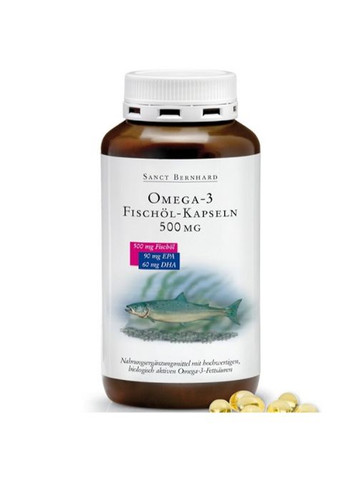 Omega-3 500 mg (EPA 90 mg, DHA 60 mg) 400 Caps Sanct Bernhard (276078862)