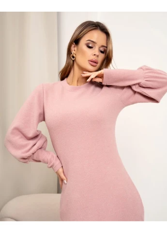 Розовое повседневный платья 14377 розовый ISSA PLUS