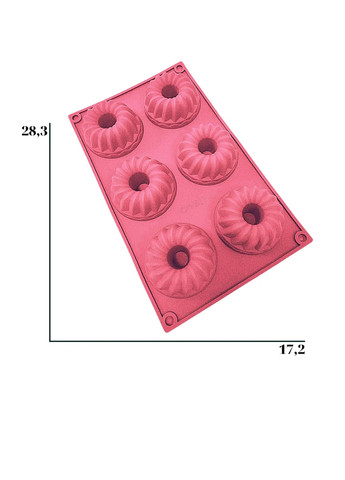 Форма силиконовая на планшете для выпечки кексов и маффинов 28.3 x 17.2 см Profsil (259613879)