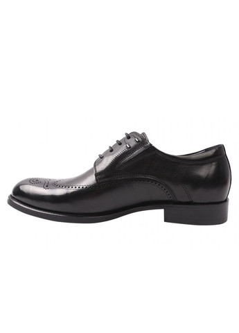 Туфлі чоловічі з натуральної шкіри, на низькому ходу, на шнурівці, колір чорний, Brooman 865-21/22dt (257437880)