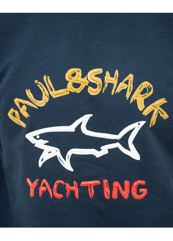 Кофта мужская Paul & Shark - крой темно-синий спортивный хлопок органический - (264021029)