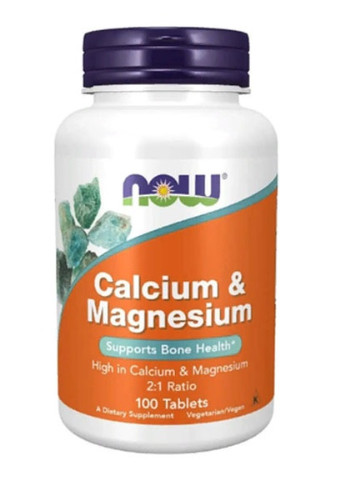 Calcium & Magnesium, 500/250 mg 100 Tabs Now Foods (256721710)