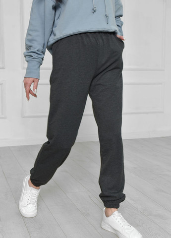 Спортивные штаны женские темно-серого цвета Let's Shop (266901181)