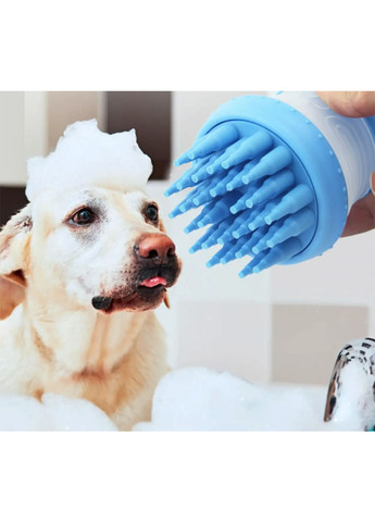 Масажна щітка з дозатором Cleaning Device The Gentle Dog Washer для купання та догляду за тваринами Good Idea (271679549)