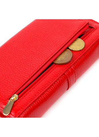 Яркий женский кошелек с большим количеством отделений из натуральной кожи 21957 Красный Tony Bellucci (262158784)