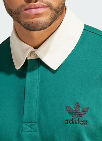 Зеленый демисезонный спортивный лонгслив adidas с логотипом