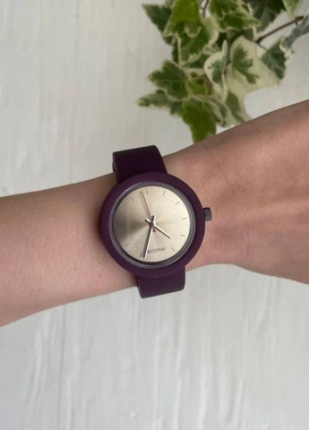 Женские силиконовые часы-конструктор actimer, бордовый ремешок, циферблат Metallic wine More (268909081)