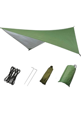 Гамак подвесной палатка с москитной сеткой тентом водонепроницаемый походной туристический 270×150 см (474538-Prob) Зеленый Unbranded (258699021)