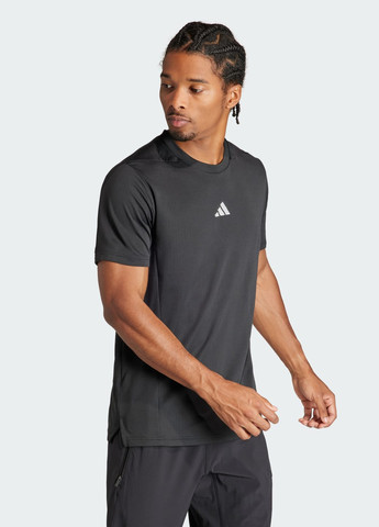 Черная футболка designed for training hiit workout heat.rdy adidas