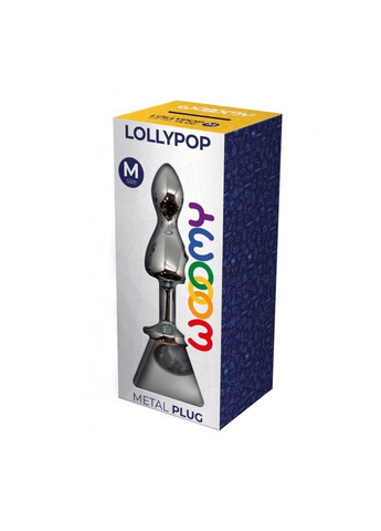 Металлическая анальна пробка Lollypop Double Ball Metal Plug M, диаметр 3,1 см, длина 9,4 см Wooomy (269007221)