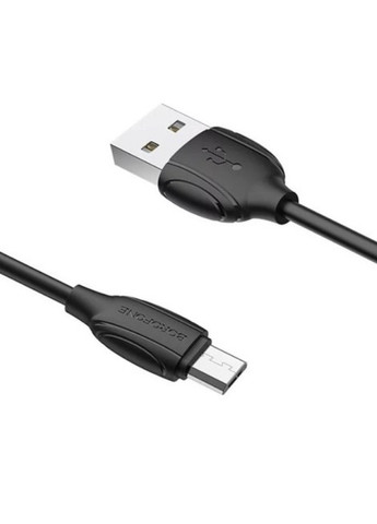 Кабель Benefit (USB-A to Micro USB, 1 метр, 2.4 A)- Чорний Borofone bx19 (258574792)