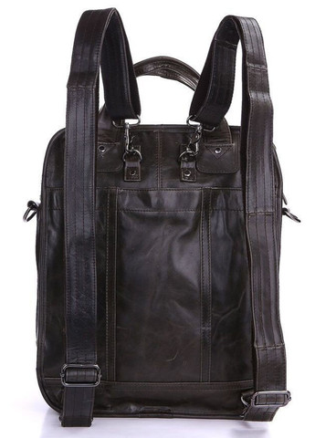Сумка из натуральной кожи-рюкзак 14068 Тёмно-серый Vintage (262523983)