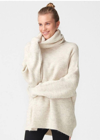 Молочный женский свитер шерсть No Brand