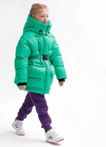 Зеленая зимняя пуховая куртка для девочек от 6 до 17 лет X-Woyz