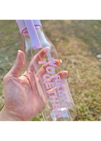 Пляшка для води Working Together, 520 мл, фіолетова More (269462841)