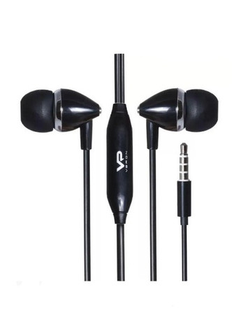 Вакуумні навушники (гарнітура, 1.2м, AUX, з мікрофоном) - Чорний Veron vh03 (257864322)