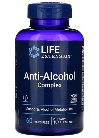 Anti-Alcohol Complex 60 Caps LEX-22400 Life Extension (272488553)