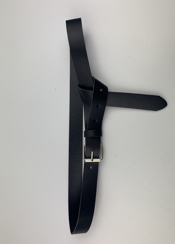 Жіночий класичний тонкий пояс 001 чорний No Brand (259473646)