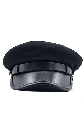 Женский берет-кепка (кепи) с козырьком Черный 55-58р No Brand (266266405)