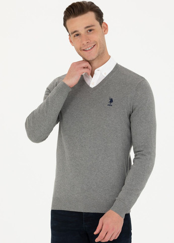 Світло-сірий светр чоловічий U.S. Polo Assn.