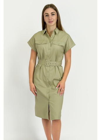 Зелена повсякденний сукня-сорочка fsc110130-920 сорочка Finn Flare однотонна