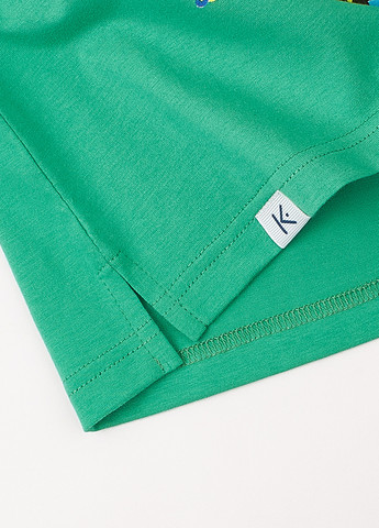 Зеленая летняя футболка оверсайз зеленая "кеди" KRAKO