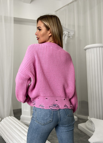 Рожевий демісезонний светр джемпер Larionoff