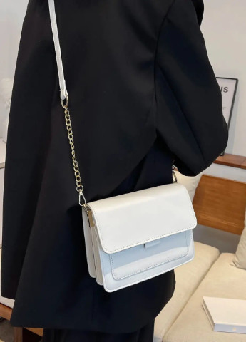 Жіноча класична сумка через плече крос-боді біла No Brand (257007444)