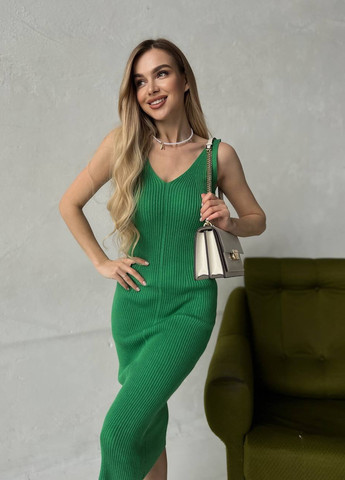 Зеленое женский сарафан миди цвет зеленый р.42/46 433003 New Trend
