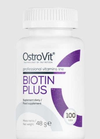 Biotin Plus 100 Tabs Ostrovit (256724231)