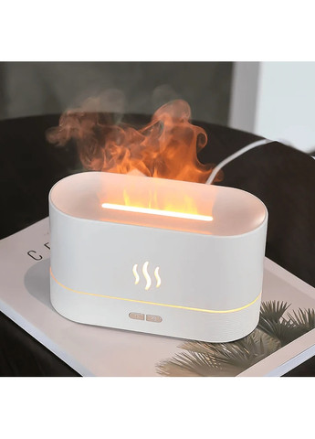 Стильный мини увлажнитель воздуха, аромадифузор с имитацией огня 180мл, белый More (269462820)