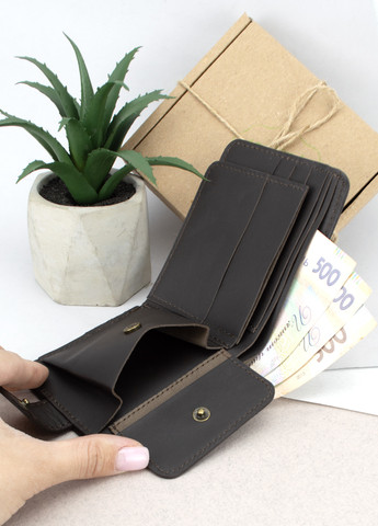 Портмоне мужское кожаное HC0041 коричневое с гербом Украины HandyCover (272632150)