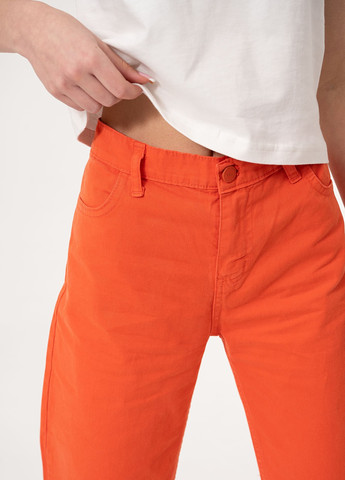 Оранжевые повседневный демисезонные прямые брюки Yumster