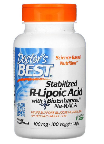 Stabilized R-Lipoic Acid 100 mg 180 Veg Caps Doctor's Best (256723865)