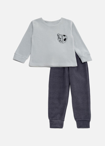 Сіра зимня піжама з довгим рукавом для хлопчика колір сірий цб-00232760 Бома