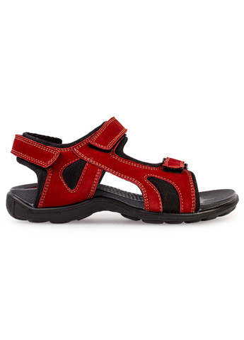 Красные спортивные сандалии подростковые для мальчиков бренда 7300015_(65) Mida на липучке