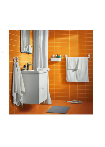Коврик для ванной, серый, 40x60 см IKEA fintsen (258401683)