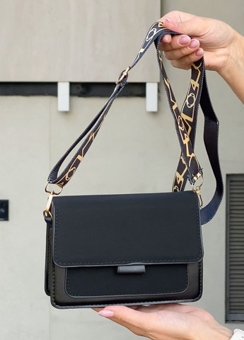 Жіноча сумка крос-боді замшева чорна No Brand (270829158)