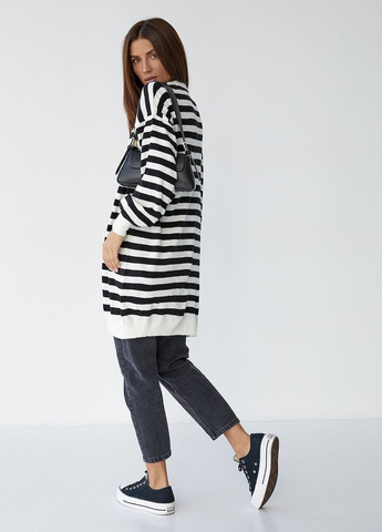 Туника женская в полоску с карманом - черный Lurex (262810237)